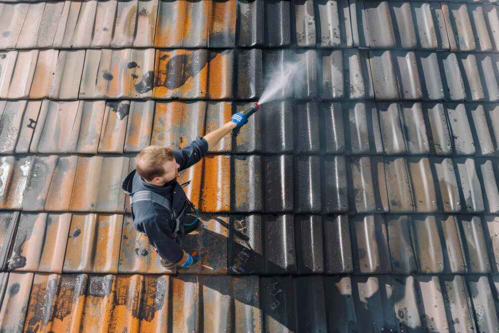 Cement Tile Roof Cleaning