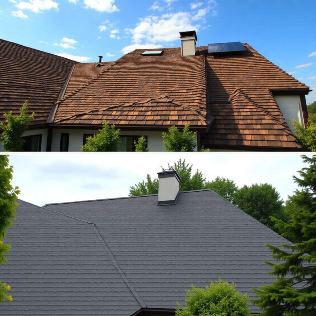 Wood Shakes vs Asphalt Shingles roof