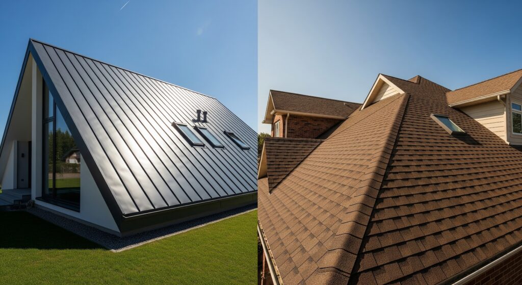 metal roof vs asphalt shingle design