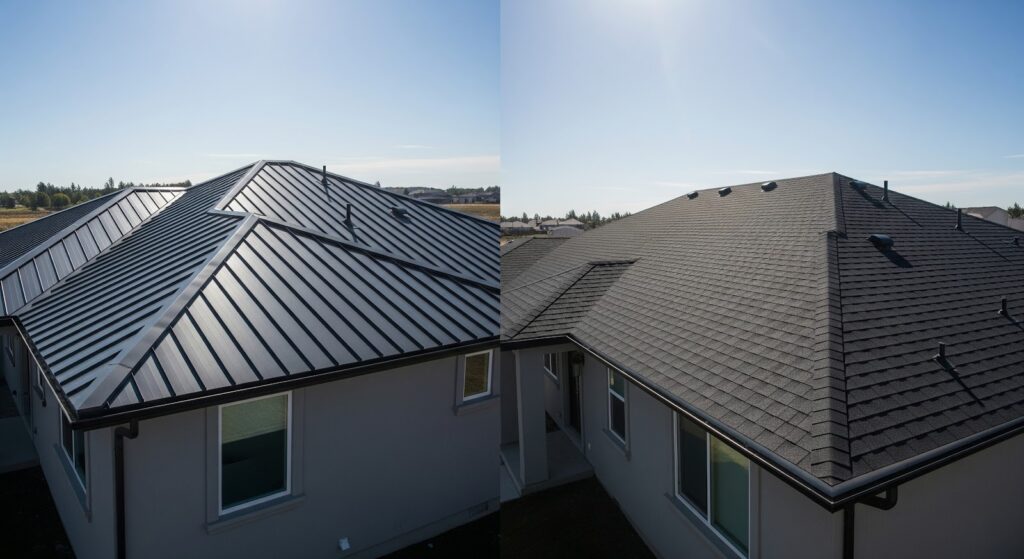 metal roof vs asphalt shingles
