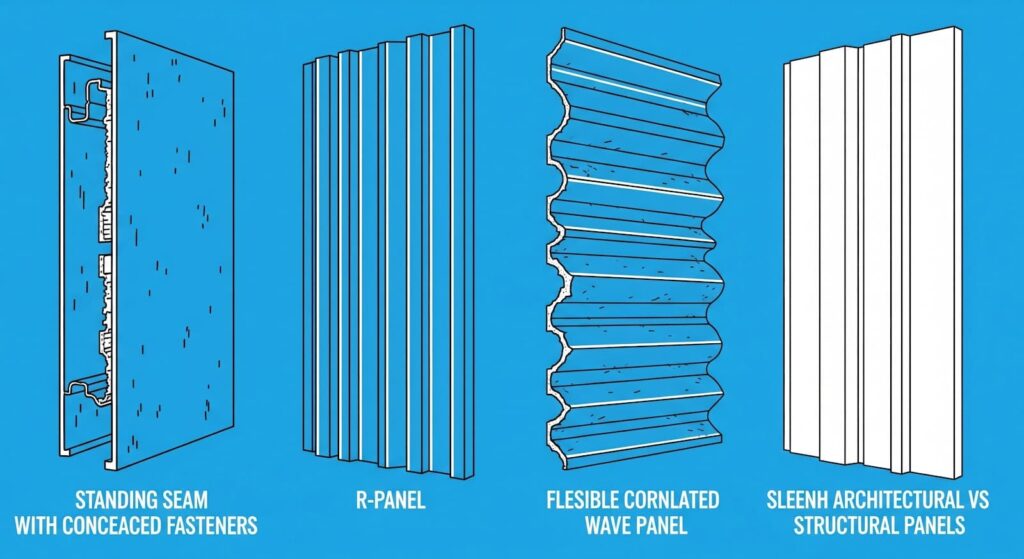 image of Types of Metal Roof Panels