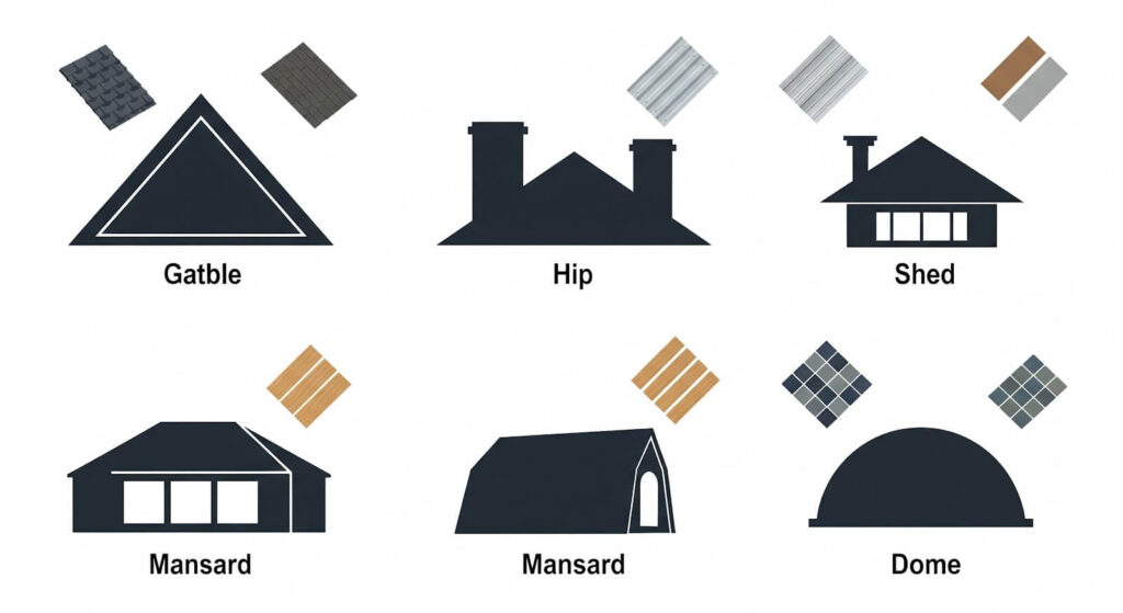 Material Compatibility by Roof Shape