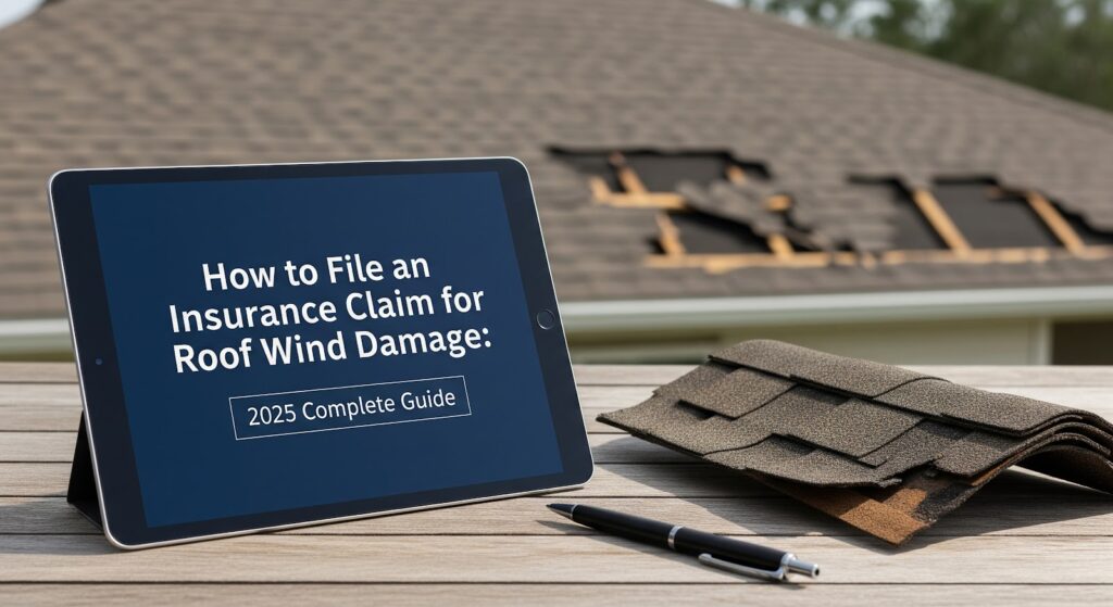 How to File an Insurance Claim for Roof Wind Damage: 2025 Complete Guide